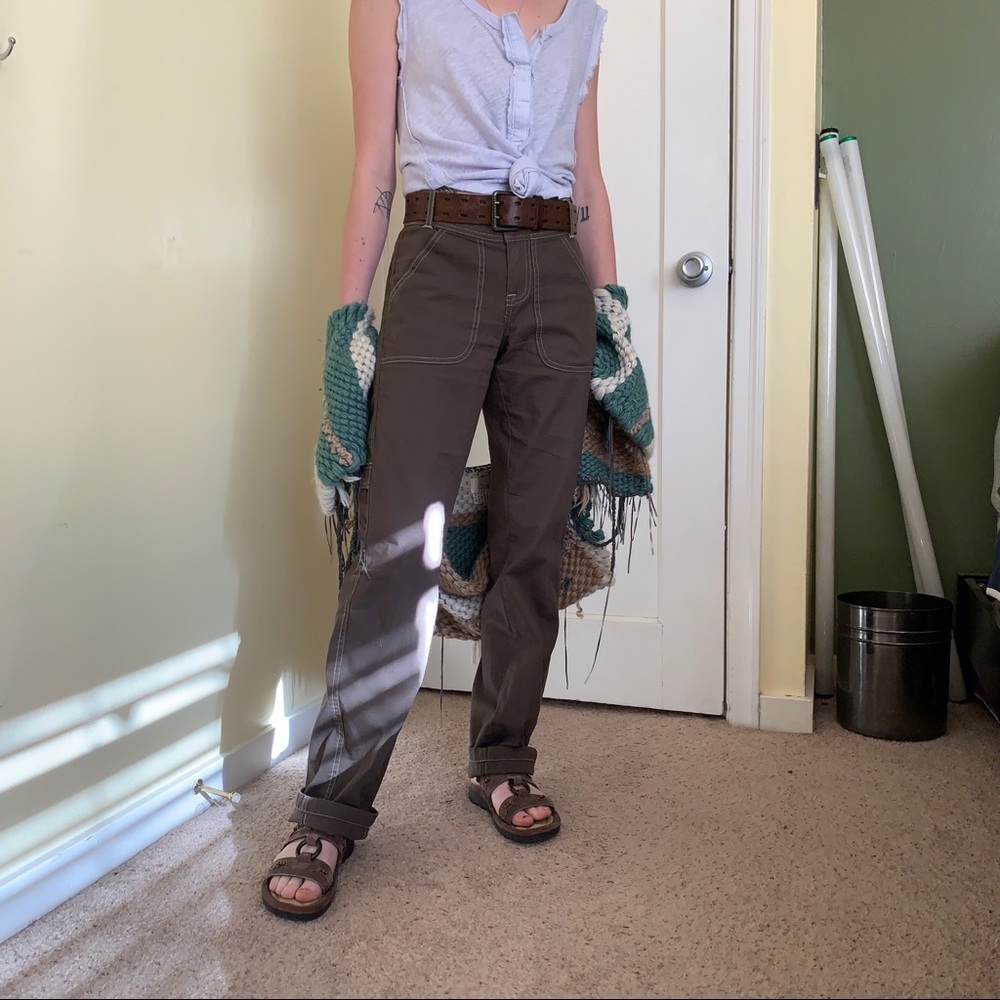 vintage y2k brown prAna pants